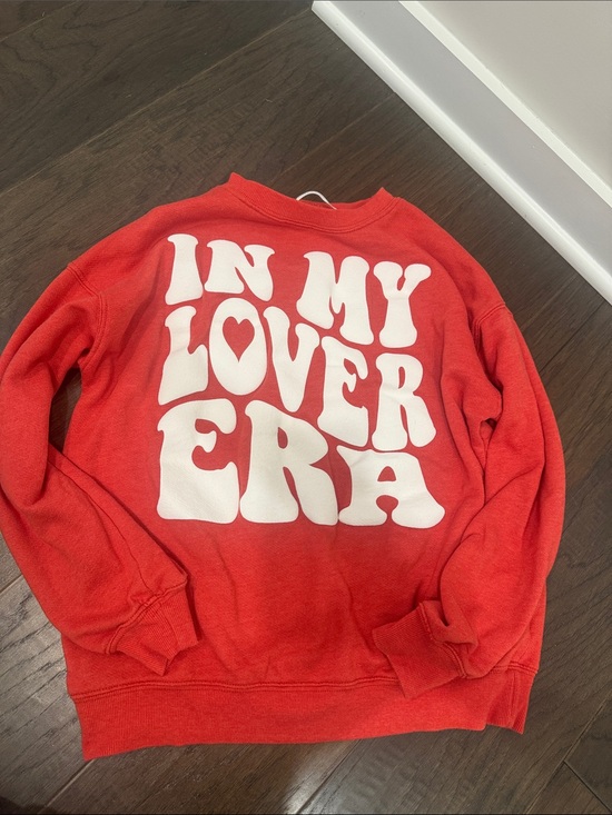 Altar'd State Tops - Altar'd State Red Sweatshirt with White Bold Slogan
